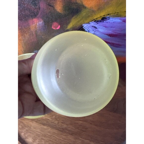 2 Frosted Yellow MCM Glass Tumblers - Picture 7 of 10